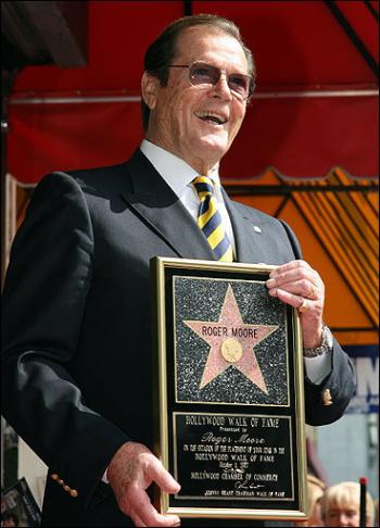   Hollywood Walk on Sir Roger Moore Was Honored With A Star On Hollywood S  Walk Of Fame