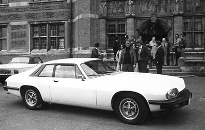 The Saint's White Jaguar XJS on the film set