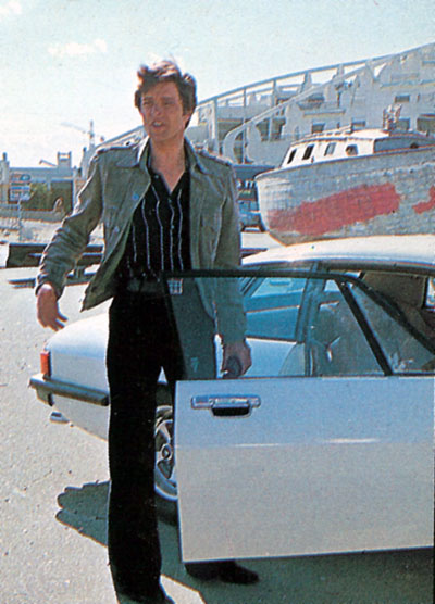 The Saint Ian Ogilvy with his Jaguar XJS