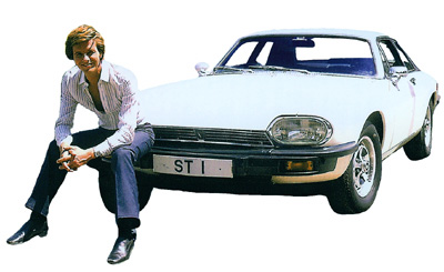Ian Ogilvy with The Return of The Saint Jaguar XJS